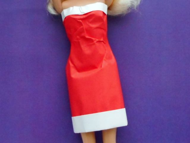 Kerstjurk voor poppen maken Kerstjurk voor poppen maken