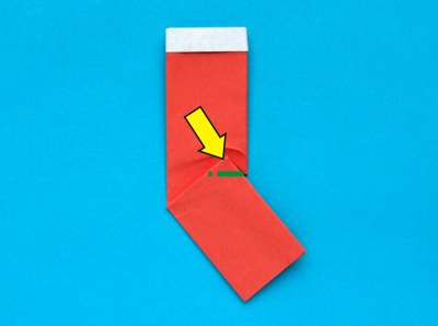 how to fold an origami santa sock