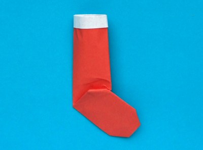 funny origami santa sock