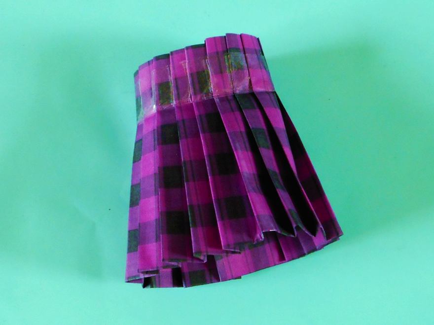 Origami school skirt