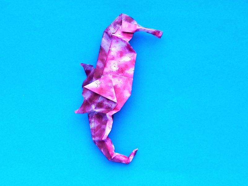 Origami zeepaardje Origami zeepaardje