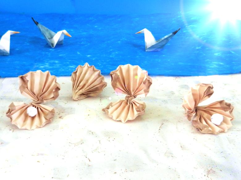 Origami seashells