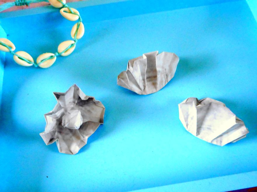 Origami schelpen