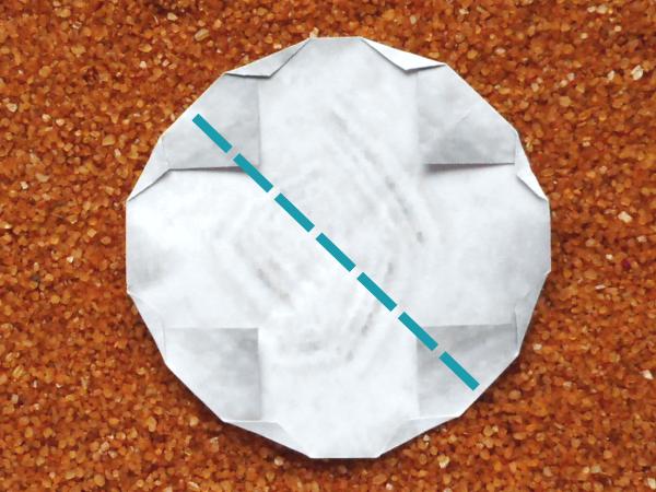 Origami schelp maken Origami schelp maken