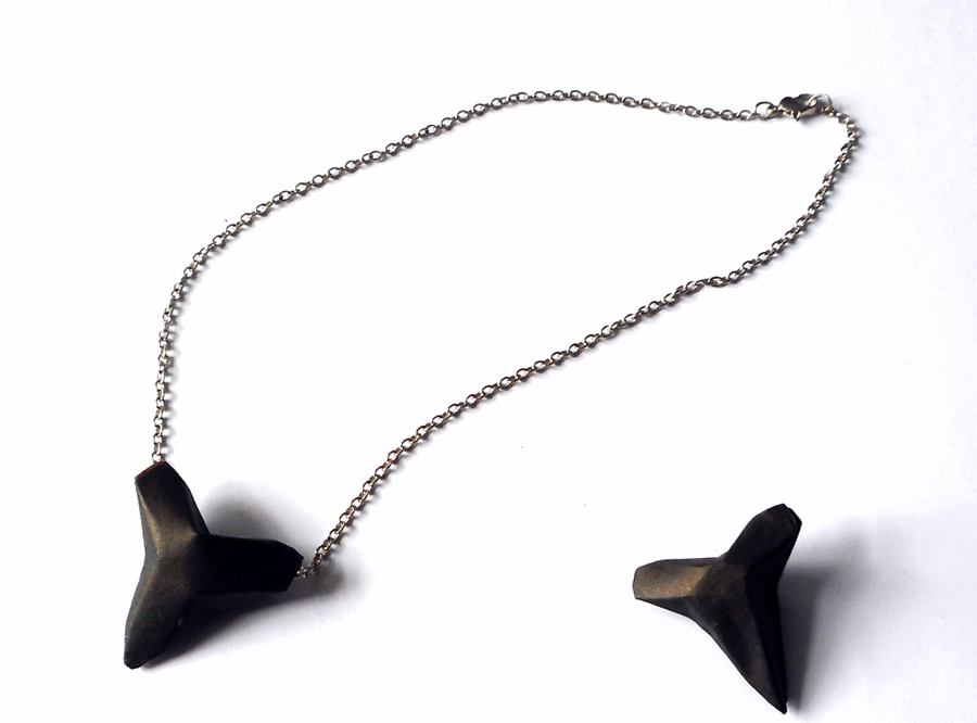 Origami Shark Tooth Necklace