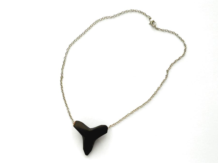 Origami Shark Tooth Necklace