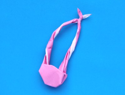cute pink origami shoulder bag
