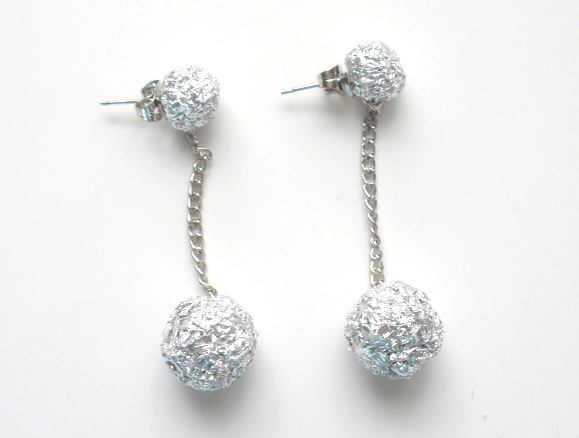 Tin foil earrings
