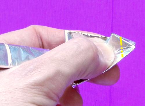 Een lepel knutselen van aluminiumfolie