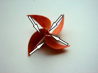 origami diagrammen voor een bloem