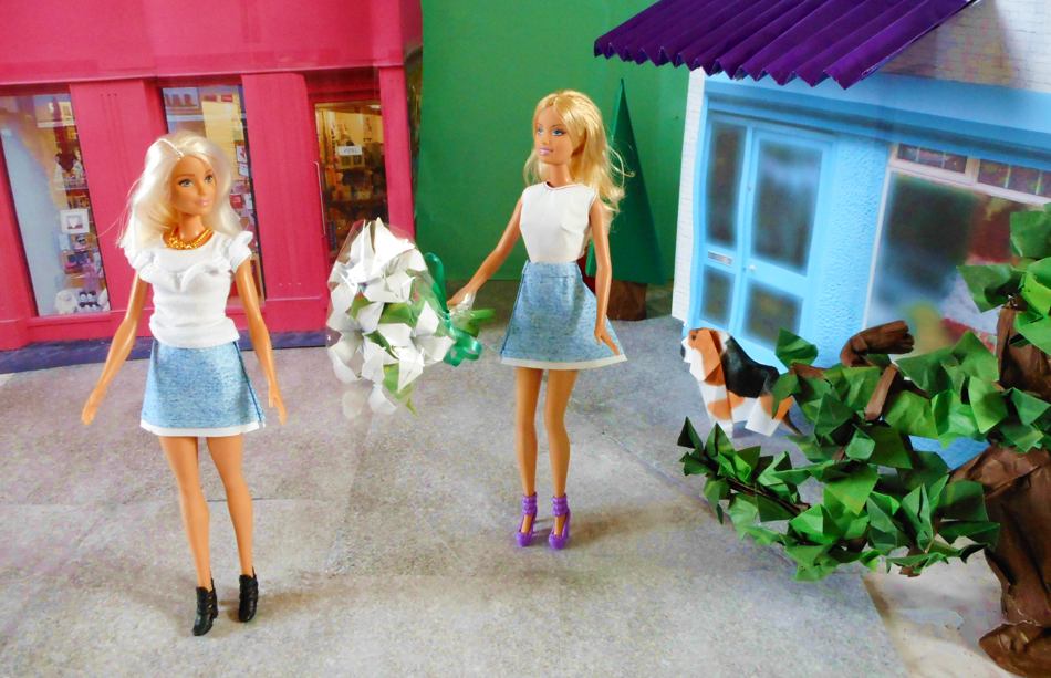 Paper mini skirts Paper mini skirts