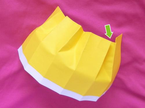 Make a paper knee length skirt