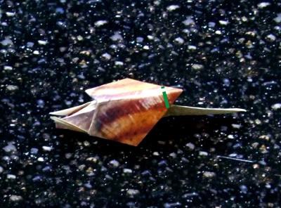 how to make an origami snail