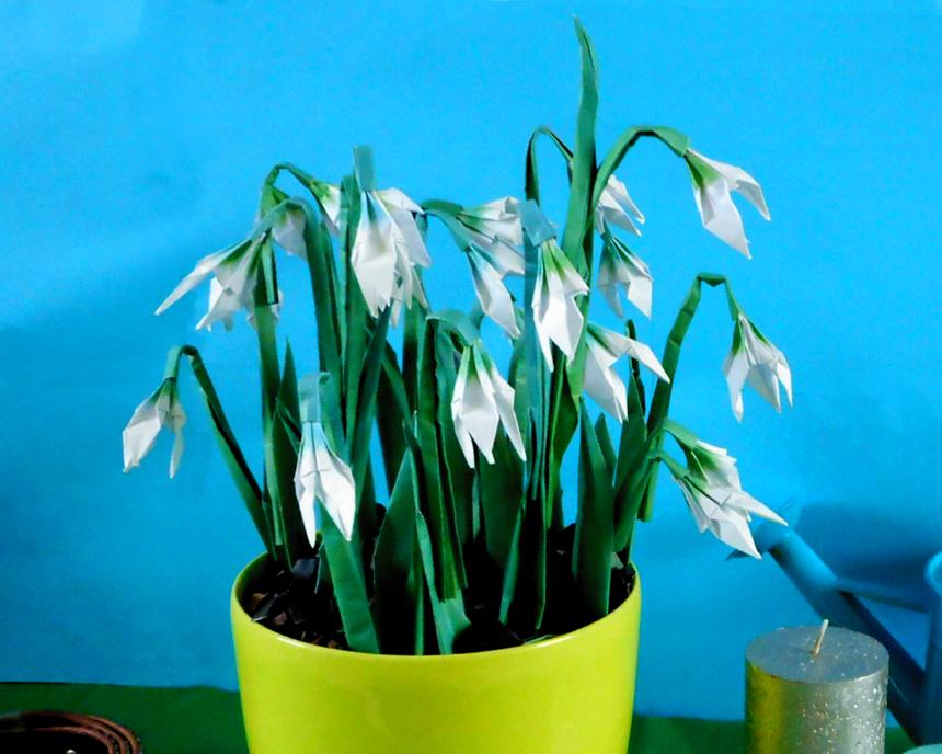 Origami Snowdrops