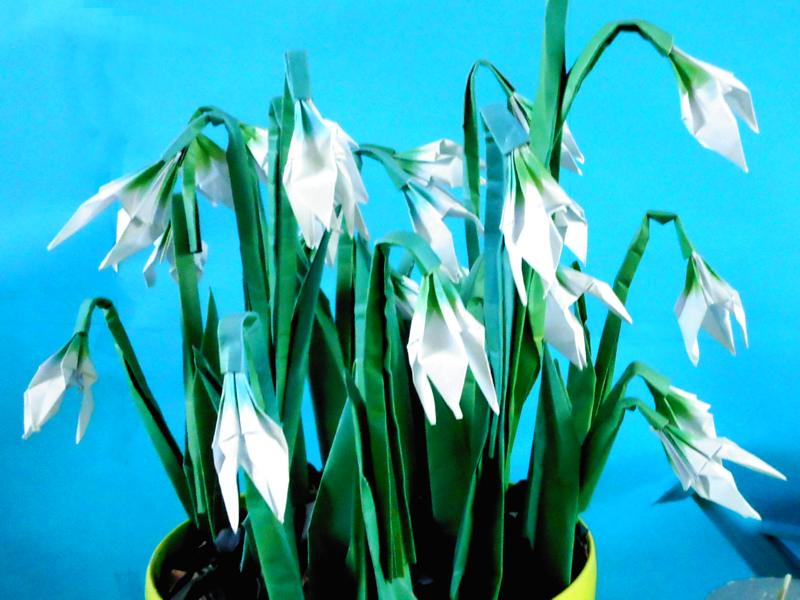 Origami Snowdrops