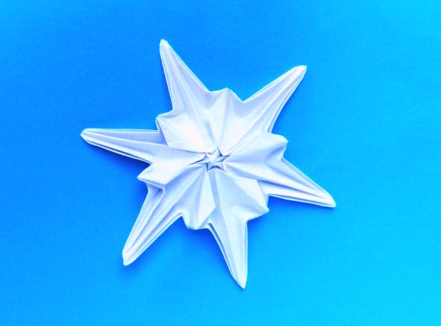 Origami sneeuwvlok