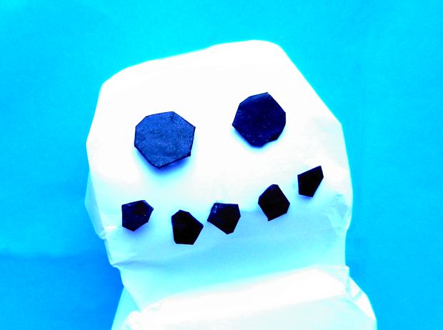 Een sneeuwpop van papier maken