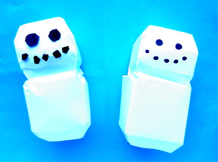 Een sneeuwpop van papier maken