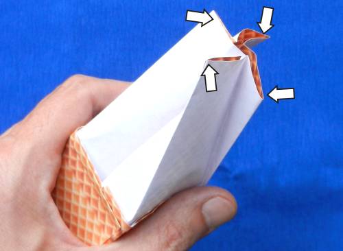 Origami Soft Ice Cream folding instructions