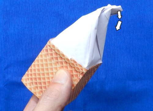 Origami Soft Ice Cream folding instructions