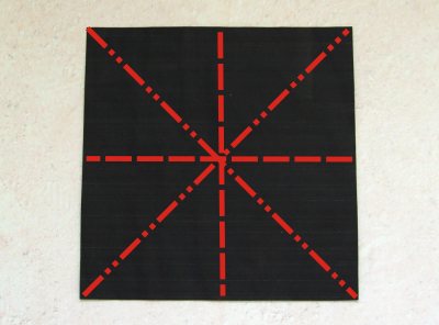 black origami paper for folding an advanced spider