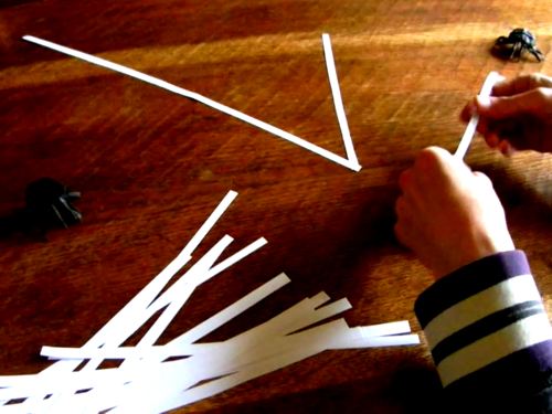 how to make a paper spiderweb