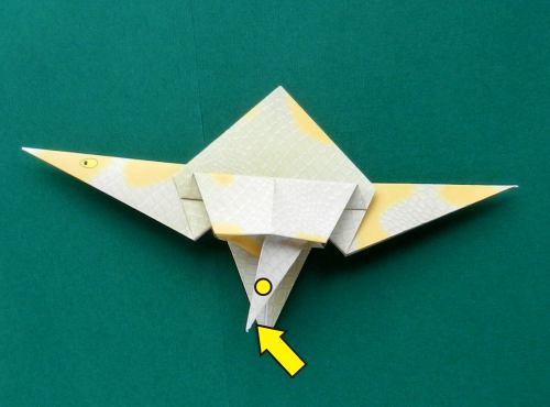 Origami Spinosaurus folding instructions