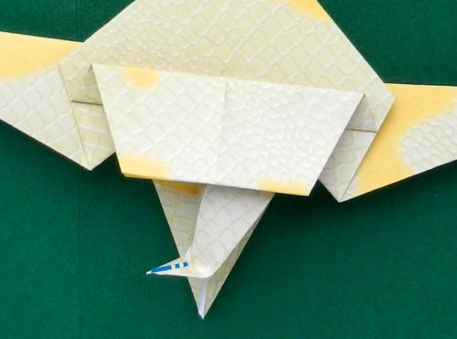 Origami Spinosaurus folding instructions