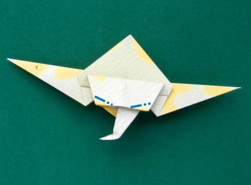 Origami Spinosaurus folding instructions