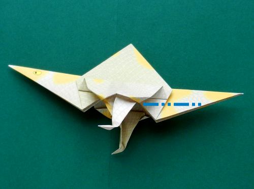 Origami Spinosaurus folding instructions