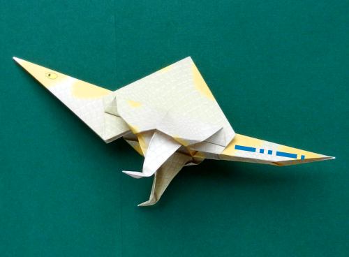 Origami Spinosaurus folding instructions