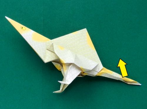 Origami Spinosaurus folding instructions