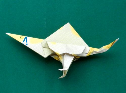 Origami Spinosaurus folding instructions