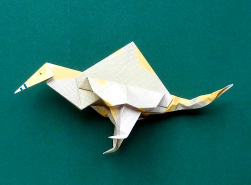 Origami Spinosaurus folding instructions