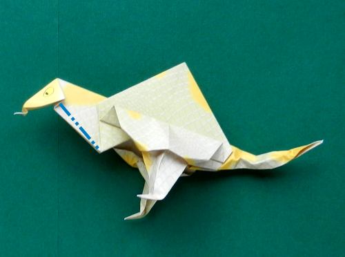 Origami Spinosaurus folding instructions