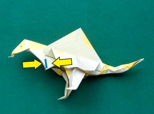 Origami Spinosaurus folding instructions