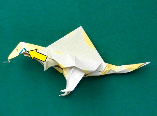 Origami Spinosaurus folding instructions