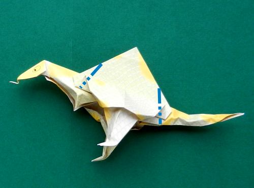 Origami Spinosaurus folding instructions