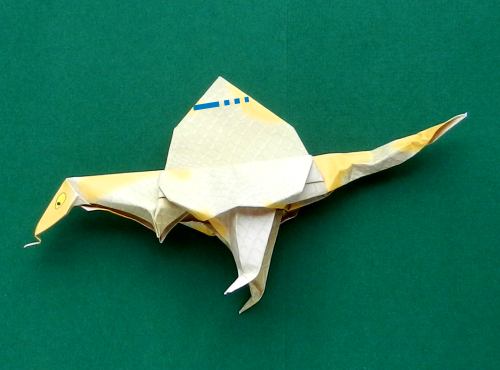 Origami Spinosaurus folding instructions