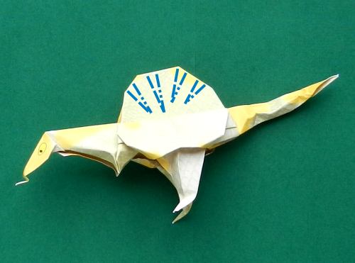 Origami Spinosaurus folding instructions