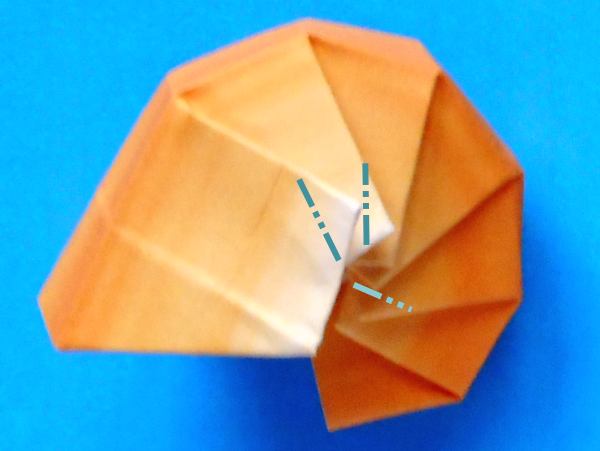 Fold an Origami spiral Seashell