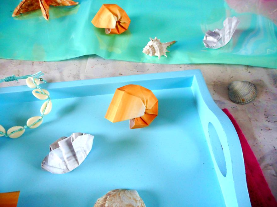 Origami schelpen Origami schelpen