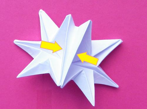 een Origami ster vouwen