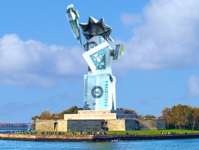 Origami Vrijheidsbeeld Origami Vrijheidsbeeld
