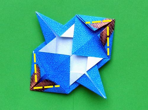 detailed instructions for folding an origami Stegosaurus