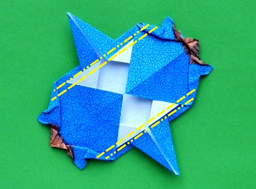 detailed instructions for folding an origami Stegosaurus