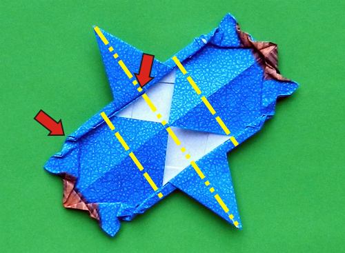 detailed instructions for folding an origami Stegosaurus