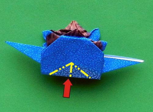 detailed instructions for folding an origami Stegosaurus