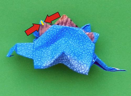 detailed instructions for folding an origami Stegosaurus