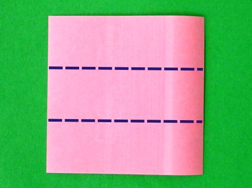 Sticky Note Origami baby pig instructions